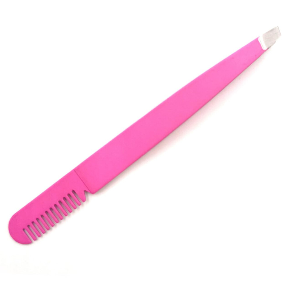 3piece tweezers for eyebrows and eyelashes, ergonomic design makeup tools for mixed colors.