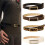 Adjustable Furry Leopard Belt Comfortable Thin-White 102cm 3