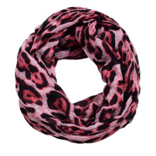 Bequemer Halstuch mit Leopardenmuster, faltbarer Schal,-Rot