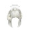 Couvre-oreilles Punk avec bandeau coupe-vent en Patchwork-Blanc 3