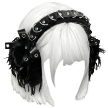 Cache-oreilles Punk en peluche, accessoires de Costume pour-Noir