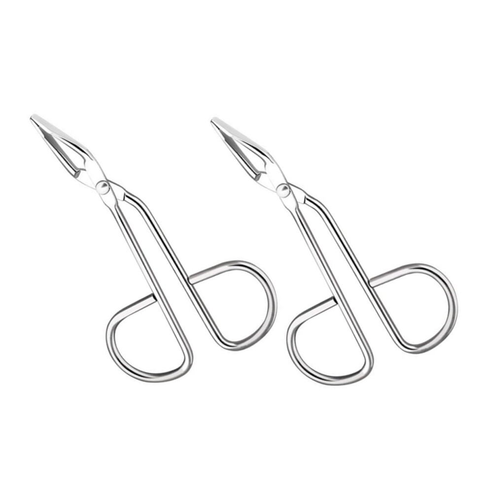 2pcs Multifunctional Stainless Steel Scissor Tweezers Eyebrow Clipper Beauty Accessories for Women and Men Care