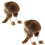Warme beer Ushanka schattige staart-Aards geel Groot en medium. 1