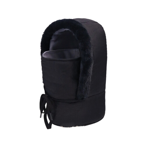Thermo-Wintermütze mit weichem Fleecefutter für-Schwarz