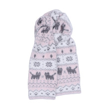 Écharpe réversible avec motif de chats mignons,-Chat rose