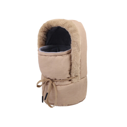 Unisex Reversible Thermally Cap With Thickened Insulation-Khaki