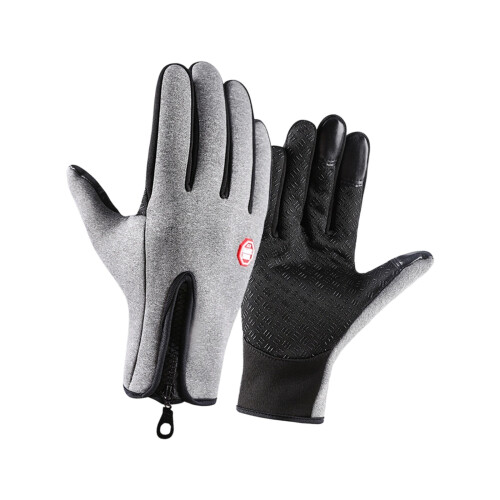 Gants unisexes prêts pour l'hiver, écran tactile,-Gris