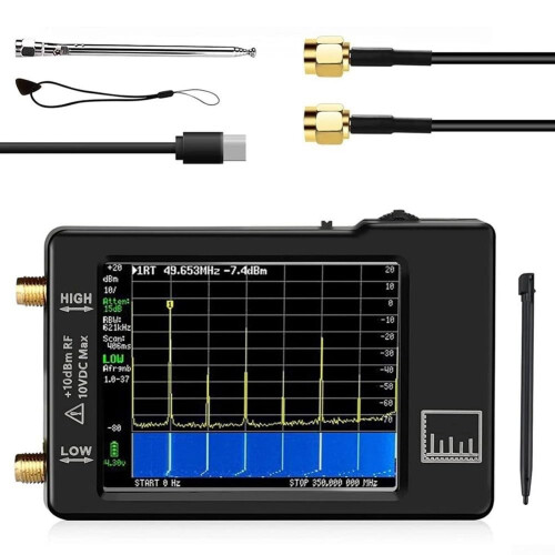 Frequency Analyzer Handheld RF Spectrum Analyzer, 100 kHz960 MHz, 2.8Inch Display