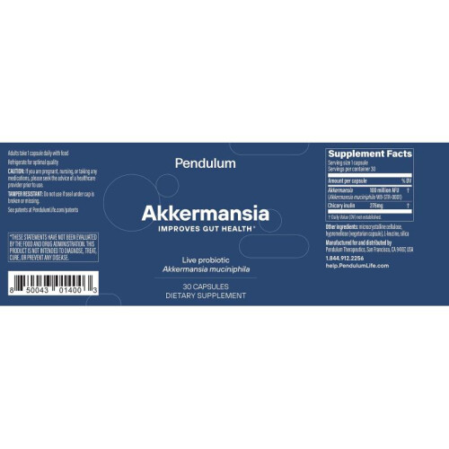 Pendulum Akkermansia 30 Capsules Live Probiotic Supplement 1