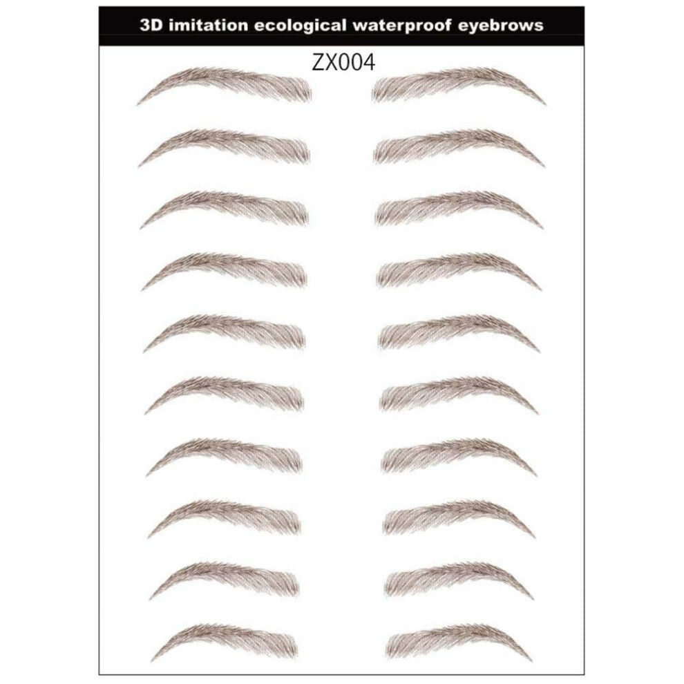 4D Imitation Eyebrow Stickers, WaterBased 4D Imitation EcoFriendly Eyebrow Stickers
