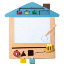 Magnetic Drawing Board for Kids, Wooden Painting Pad Erasable Sketch Toy for Girls Boys 3