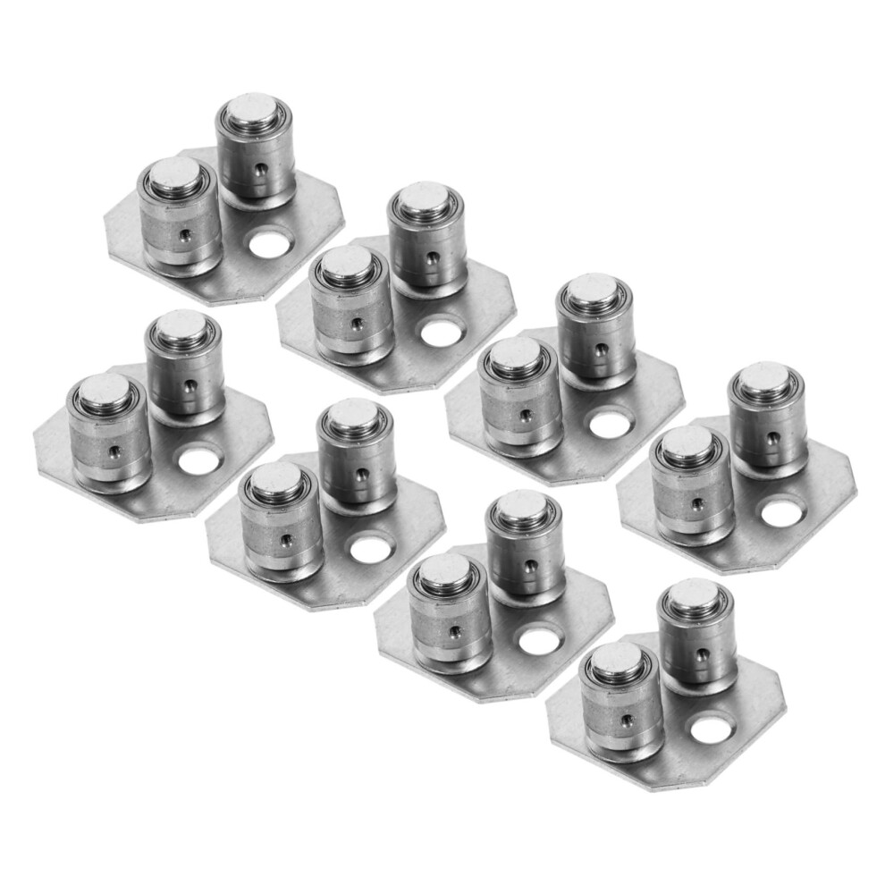 6Pcs Heavy Duty Barn Door Floor Guide Stainless Steel Smooth Silent Operation Easy Install 9189345139321