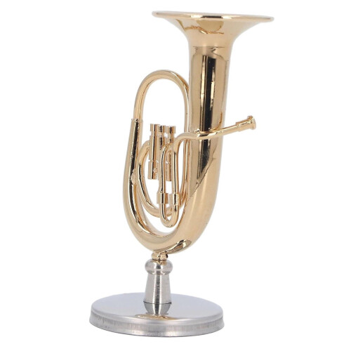 Mini Brass Instrument Model Musical Instrument Miniature Tuba Model Brass Gilded Euphonium ...