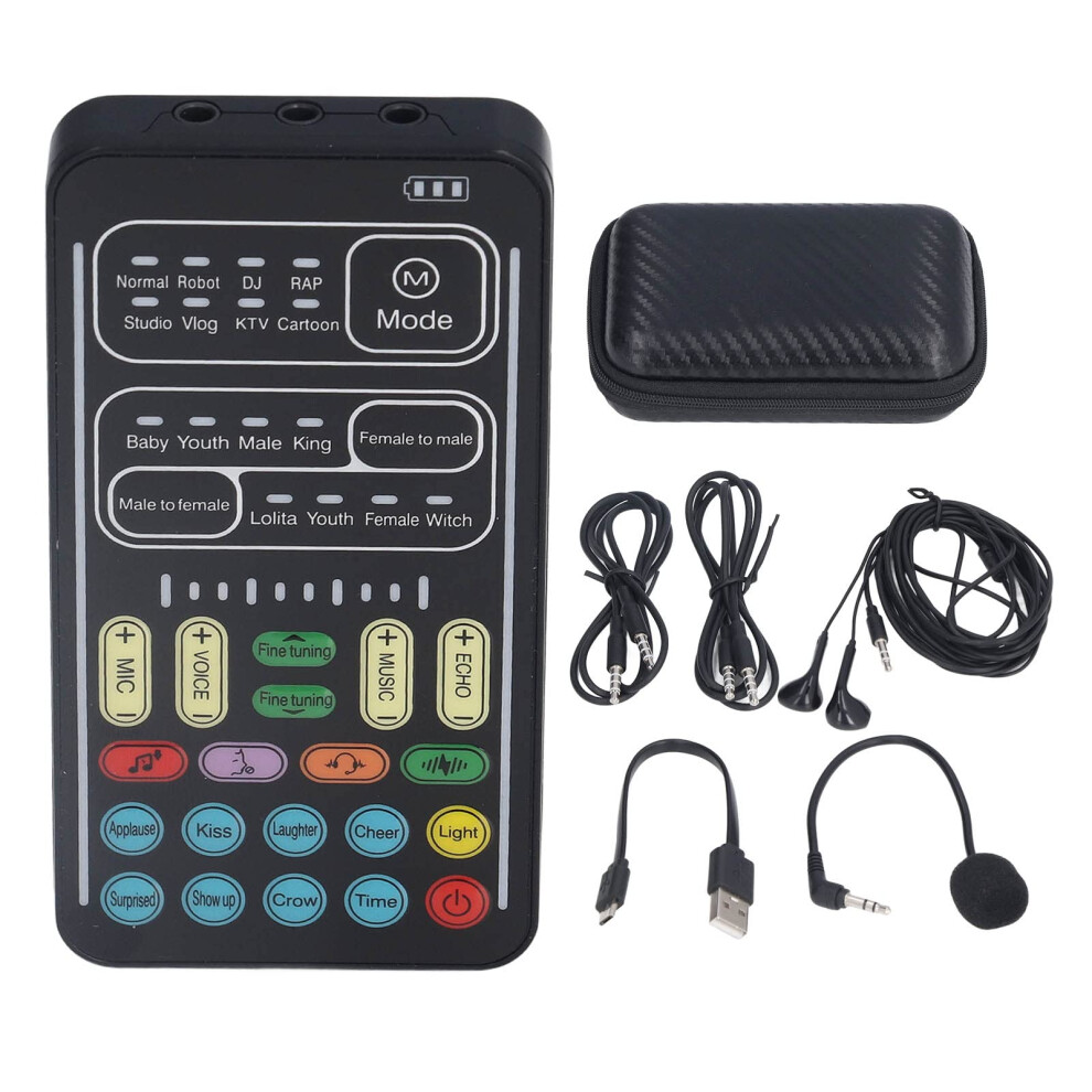 I9 Voice Changer Set, Live Broadcast Voice Changer, Portable Voice Changer With 8 Different Voices, Builtin 8 Sound Effects (English Version) 9412369321787