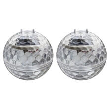 Solar Powered Floating LED Pond Balls 2 Pack IP44 Waterproof Outdoor Sphere Lights MultiColor for Garden and Yard