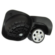 A191 Suitcase Luggage Replacement Casters, Swiveling Rolling Wheels, 1 Pair, Black, Easy Install, Travel Compatible