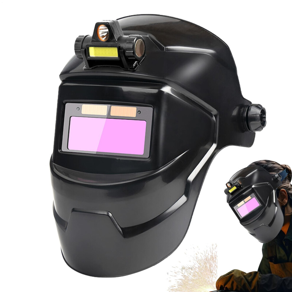 Auto Darkening Welding Hood True Color Lens Automatic Dimming For Construction And Metal Fabrication 9365049059671