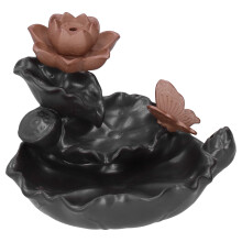 Difuzor de arome mistic, suport de tămâie cu refluxul cascadei ceramice realizat cu măiestrie rafinată, ornament de aromaterapie pentru decorul