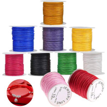 Feng Shui Bracelet Making Cord, Premium Wax Coated Nylon String for DIY Jewelry and Crafts, Smooth 0.8 mm Thread for Beaded Bracelets, Necklaces, and