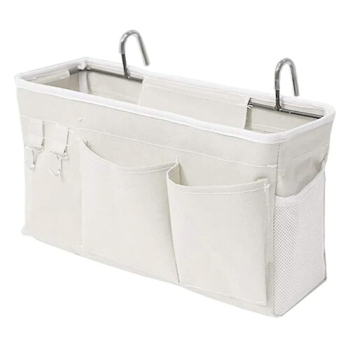 Hanging Storage Organizer, Bedside Caddy with Fully Covered Hook and Loop Fasteners, Adjustable Straps, and Space-Saving Design for Any Room
