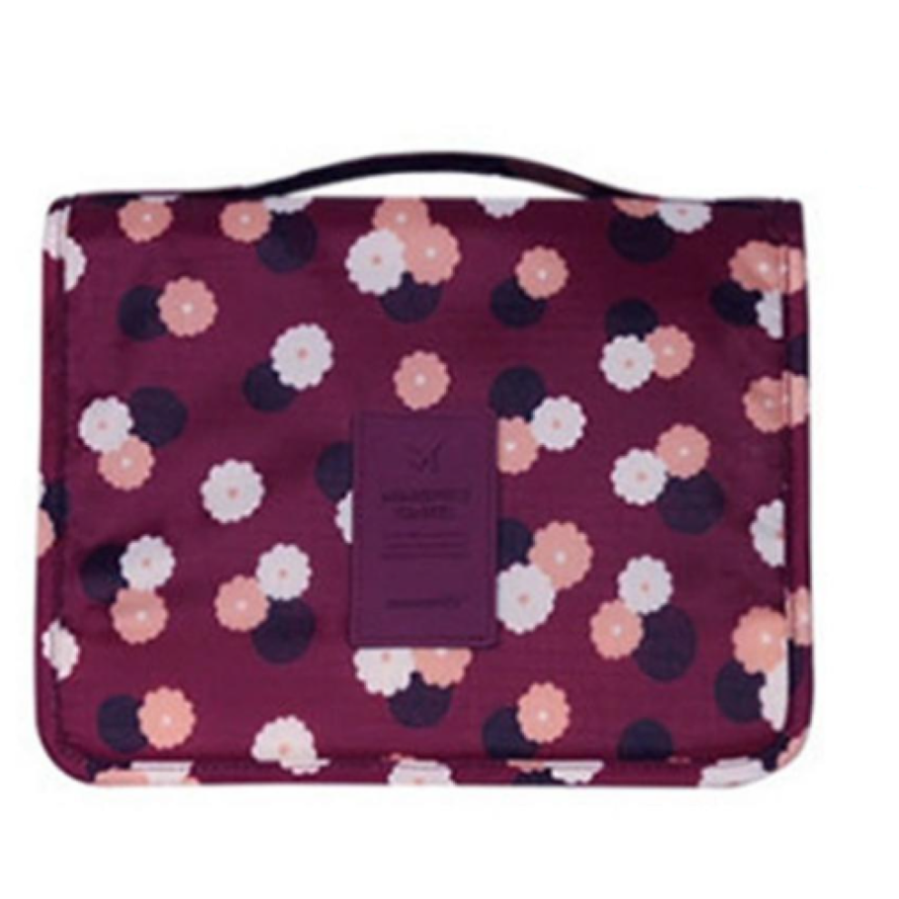 Cosmetic Make-up Bag, Large Capacity Hanging Toiletry Bag, Durable Oxford Fabric, Wash Bag For Travel, Waterproof Material, Portable Travel Bag For Wo