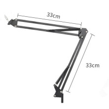Suporte versátil para webcam, estrutura robusta em aço para gravação em estúdio e podcasting, com rosca padrão, posicionamento flexível para