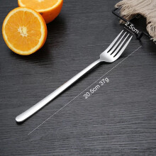 Garfo em aço inoxidável com acabamento espelhado, conjunto de talheres estilo coreano, cabo com design ergonômico, material durável para uso