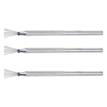 Keramikværktøj til lermodellering, polymerlerskulpturinstrument med fjertrådteksturspids, præcisionsridseværktøj af aluminiumshåndtag til
