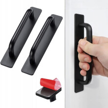 Icke-märkande dubbelhäftande tejphandtag, modedesign, snabb installation, självhäftande aluminiumlegering för dörrhandtag, hållbara och