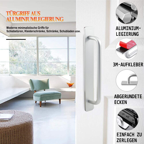 Λαβή συρόμενης πόρτας αχυρώνα για κουζίνα, λαβές συρταριών άμεσων ντουλαπιών, 2