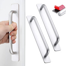 Poignées de tiroir en alliage d'aluminium pour porte de balcon, design moderne et pratique, poignées adhésives, installation sans perçage,