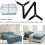 Clipes para Lençol de Cama com Elástico, Presilhas Ajustáveis com Design Triangular de Proteção, Cordas Elásticas Resistentes. 5