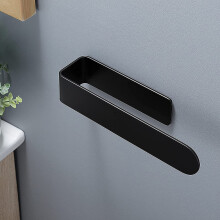 Porte-serviettes tendance, organisateur de salle de bain et de cuisine auto-adhésif en acier inoxydable, design minimaliste pour une installation