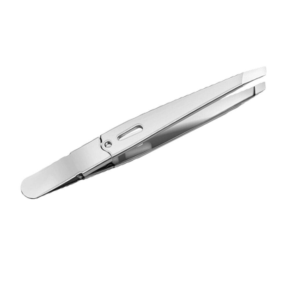Eyebrow Tweezers Stainless Steel Slant Tip for Precise Hair Removal and Professional Grooming