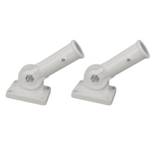 Sturdy Aluminium Flag Pole Bracket 180 Adjustable Wall Holder 2Pcs