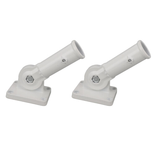 Sturdy Aluminium Flag Pole Bracket 180 Adjustable Wall Holder 2Pcs