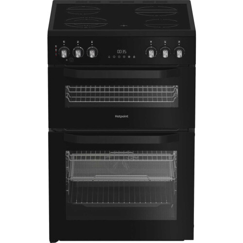 Hotpoint Hotpoint HDE6VDCASB1 60cm Electric Double Cooker - Black
