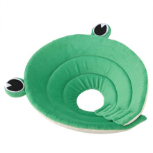 Adjustable AntiLick Ring for Dogs and Cats, Quality Sponge, Frog Decoration, Green, XL