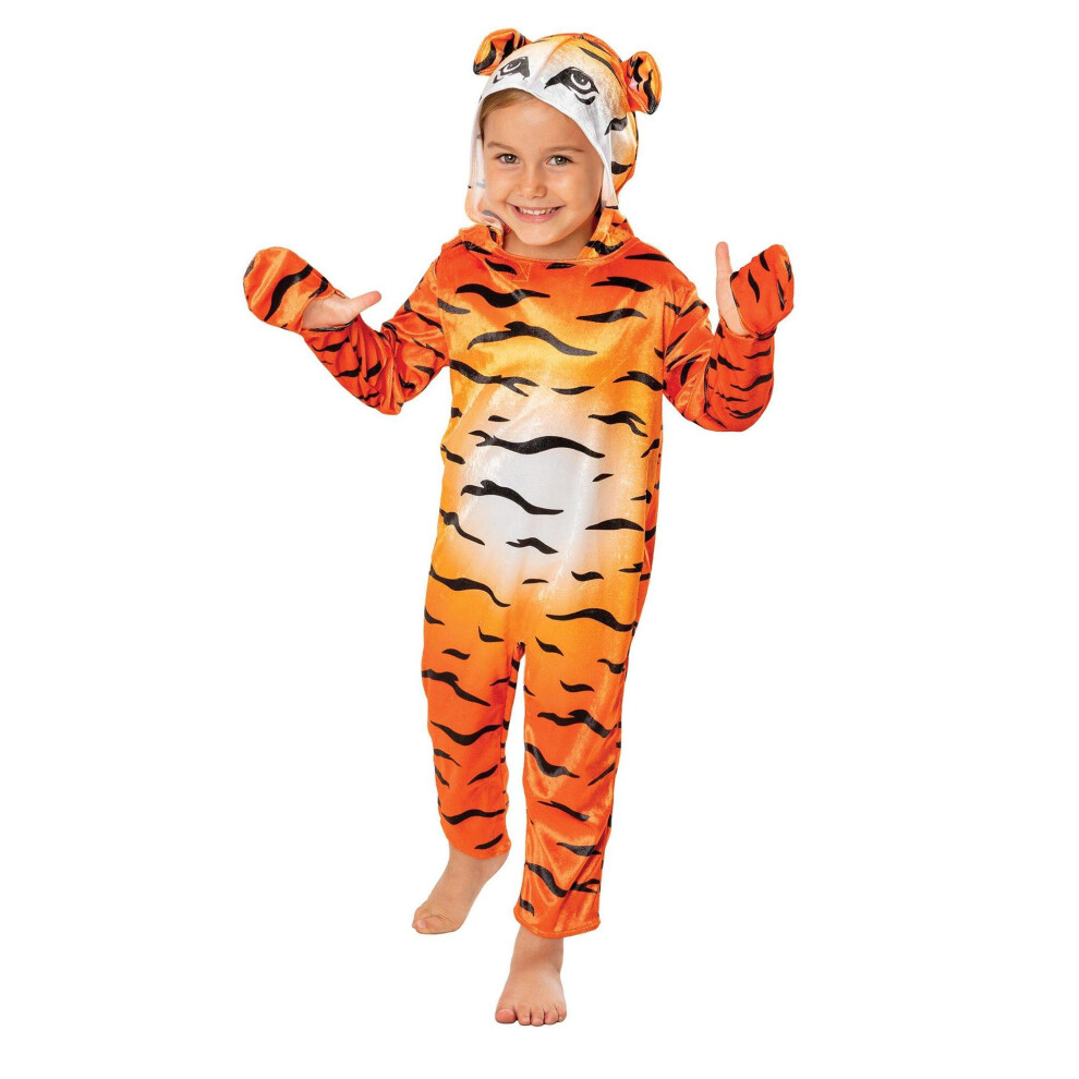 Rubies (3-4 Years, Orange/Black/White) Childrens/Kids Tiger Costume Black