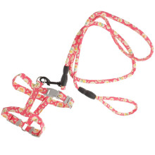 Cat Harness, Escape Proof with Adjustable Lead, Pet Harness for Cats and Kittens, Charming Design with Floral Pattern