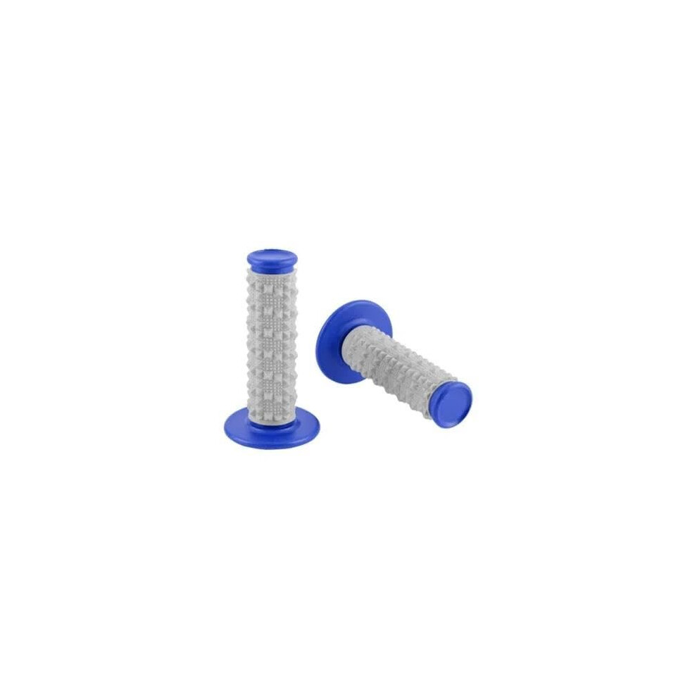 Motorcycle Handlebar Grips Antislip Rubber Gel 7/8 Inch With Vibration Dampening Blue 9365049060448