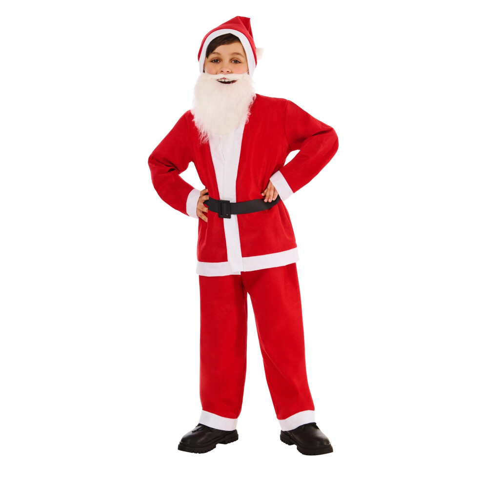 Rubies (5-6 Years, /White) Childrens/Kids Santa Costume Red