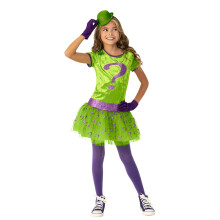(7-8 Years, Green/Purple) Batman Girls Riddler Costume