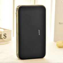 Portable CD Wallet - 80 Disc DVD VCD DJ Storage Album Bag, Black Hard Box Double-Sided Case for DVD Organization