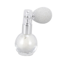 Refillable Glitter Spray Bottle for Body and Face, Design for Makeup Eyeshadow Skin Highlighting Pearl White
