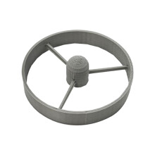 Floating fish food ring for aquariums: floating feeder frame, transparent water surface, stationary food accessory with secure attachment pad.