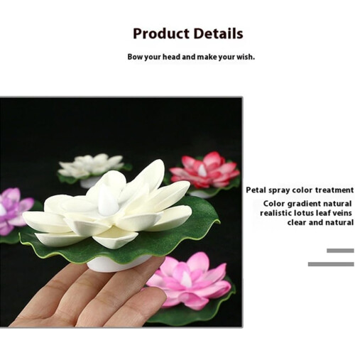 Floating Pool Lights Lotus Flower Waterproof BatteryPowered Decor For Weddings, EPP Pond Lights 1