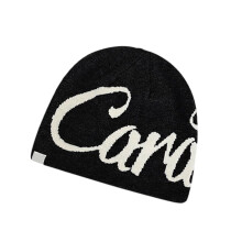 Bonnets tricotés chauds en acrylique imprimé étoiles,-Noir