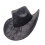 Adjustable Western Cowboy Hats Unisex Foldable Hat-Black M 1