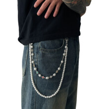 Punk Style Rhinestones Flower Pearls Decorated-White K 01677